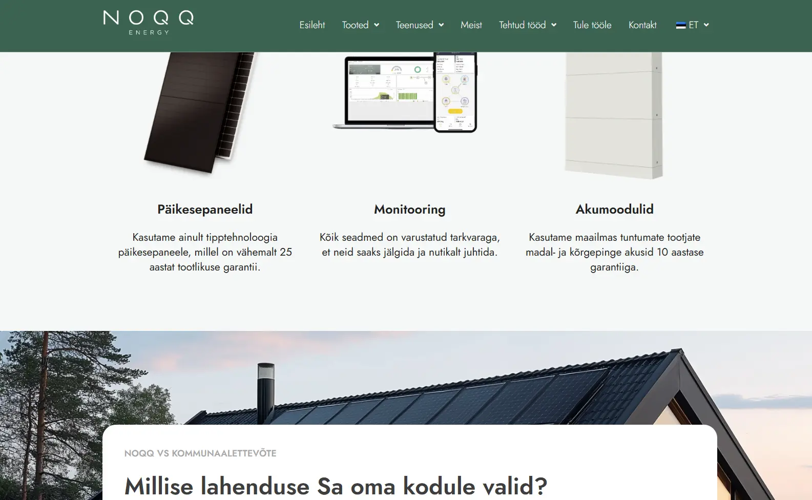 Noqq tootelehe ekraanipilt